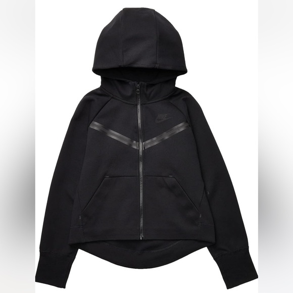 🍎NWOT Nike Girls Tech Fleece Windrunner Zip hoodie - Picture 4 of 4